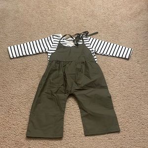 New Baby Girl Green Halter Jumper Outfit. Size 80